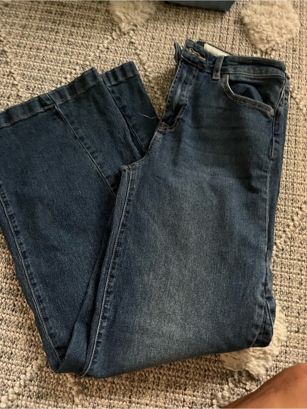 Vince Camuto Women's Dark Blue Wide Leg Jeans